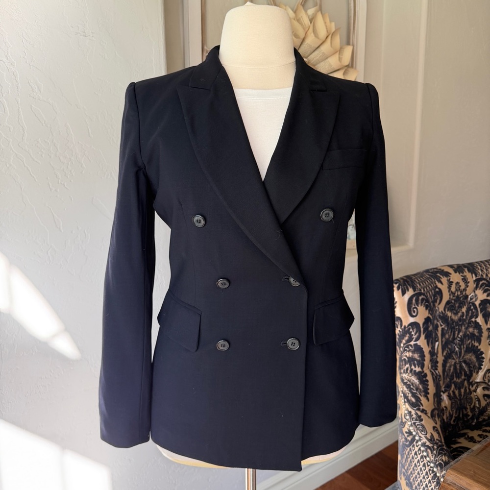 DKNY Essentials‎ Vintage Black Double-Brest Business Blazer Jacket Size 12